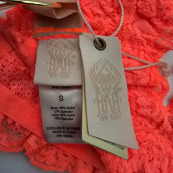 Free People We Are HAH Womans size S Flip HAHround Bra Bralette Fried Salmon NEW - Picture 5 of 8